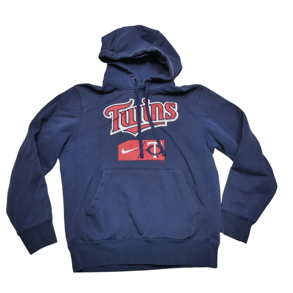 Minnesota‎ Twins Hoodie Mens Small Navy MLB Baseball Nike Pullover Sweatshirt